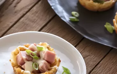 Cheesy Ham and Tot Cups - A Delicious and Easy Appetizer Recipe