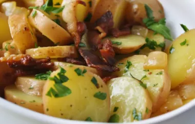 Delicious and Easy Sliced Potatoes with Bacon and Parsley Recipe