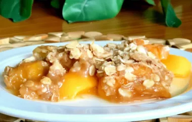 Delicious and Easy Slow Cooker Peach Crisp Recipe