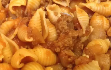 Delicious and savory sweet garlic tomato beef pasta