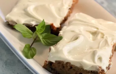 Delicious Zucchini Bars with a Spiced Cream Cheese Frosting
