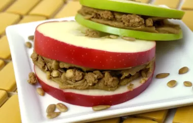 Delicious and Healthy Sunbutter Apple Sandwich Recipe
