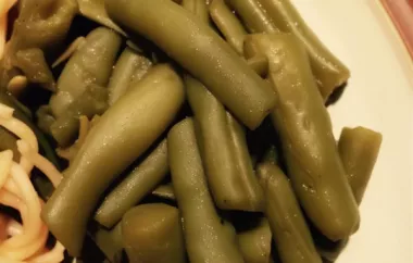 Delicious and nutritious green beans cooked to perfection