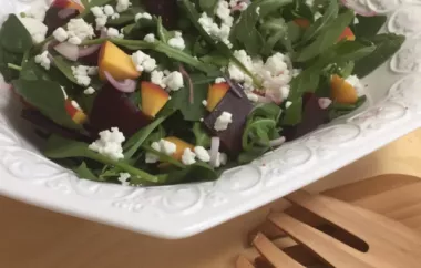 Delicious Roasted Beet, Peach, and Goat Cheese Salad Recipe