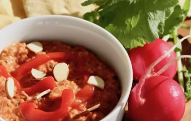 Delicious Roasted Red Pepper and Almond Dip Recipe