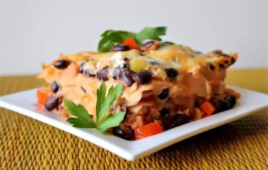 Vegetarian twist on a classic dish, this black bean lasagna is hearty, flavorful, and perfect for a cozy family dinner.